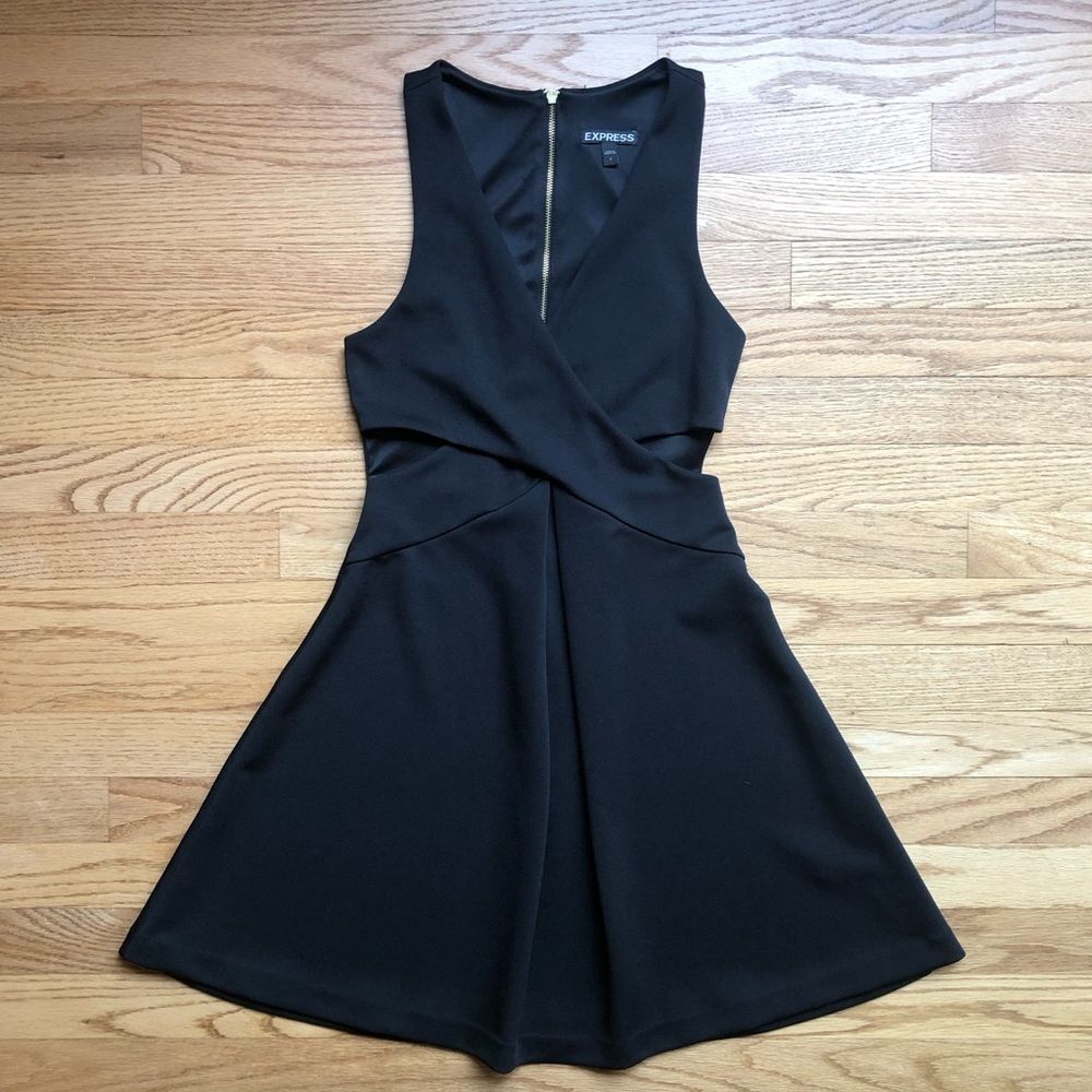 Black Mini Dress Cut Outs XS